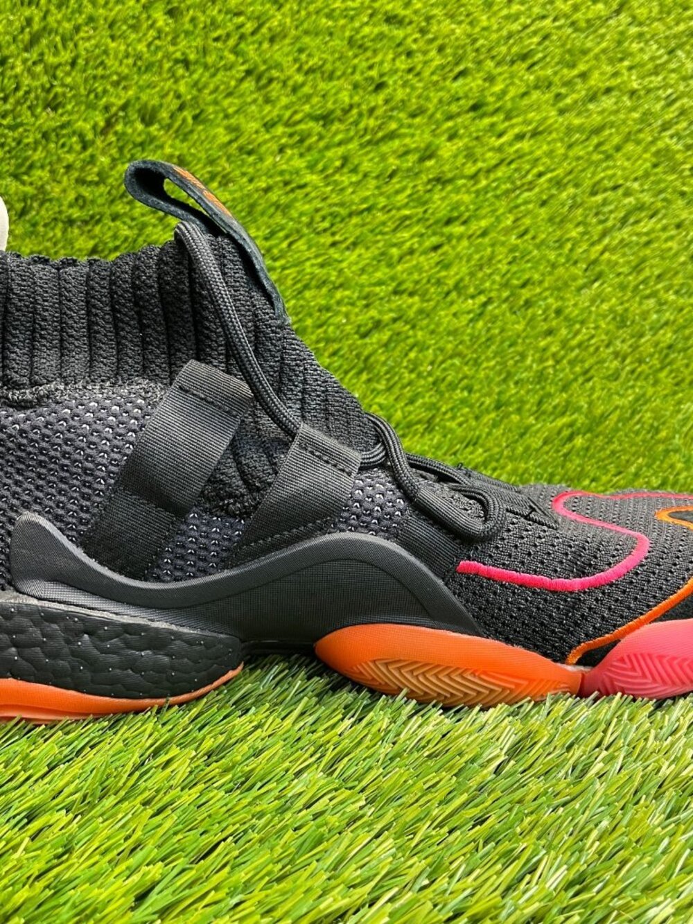 Adidas Crazy BYW X PE Wall Way Mens Size 12 Black Red Basketball Shoes Sneakers - Picture 4 of 10